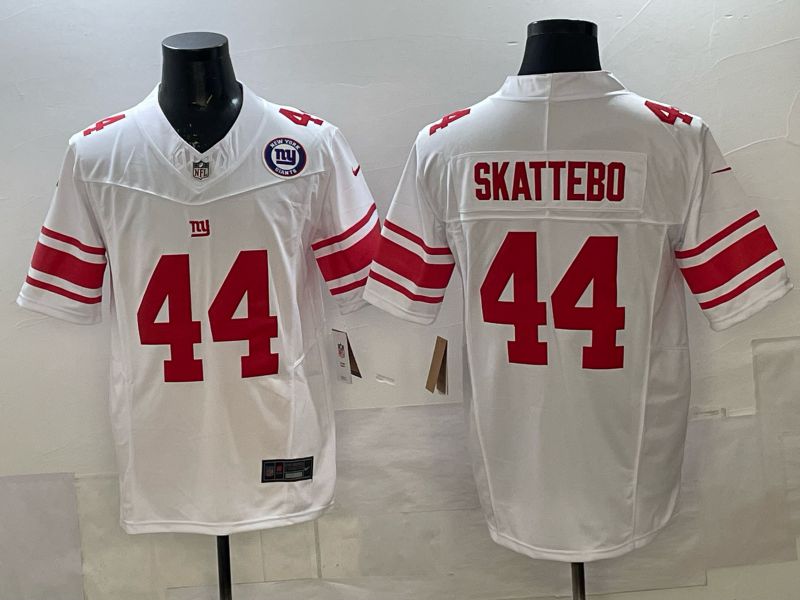 Men 2025 Nike New York Giants #44 Skattebo white Limited NFL Jersey style 01->new york giants->NFL Jersey